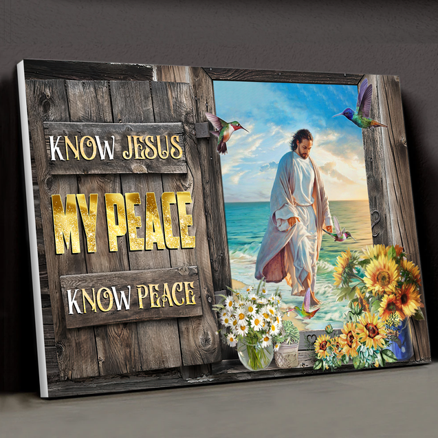 Know Jesus Know Peace 3D Landscape Canvas Poster Wall Art