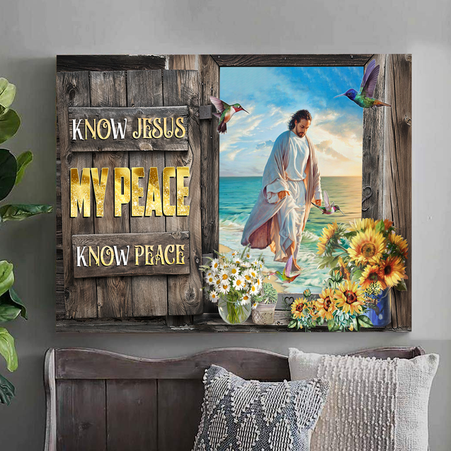 Know Jesus Know Peace 3D Landscape Canvas Poster Wall Art