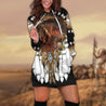 Native American 3D All Over Printed Hoodie Dress