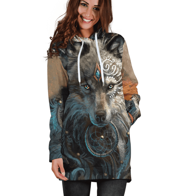 Native American 3D All Over Printed Hoodie Dress