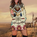Native American 3D All Over Printed Hoodie Dress
