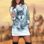 Love Wolf Native American 3D All Over Printed Shirts for Women