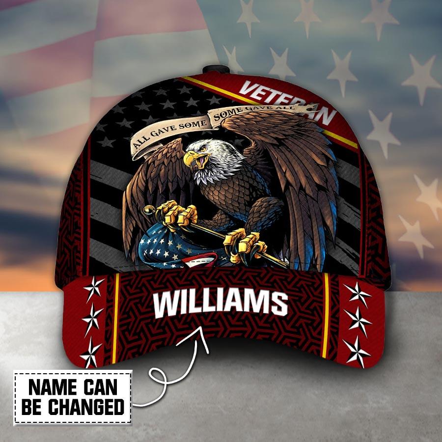 Customized Name United States Veteran Classic Cap