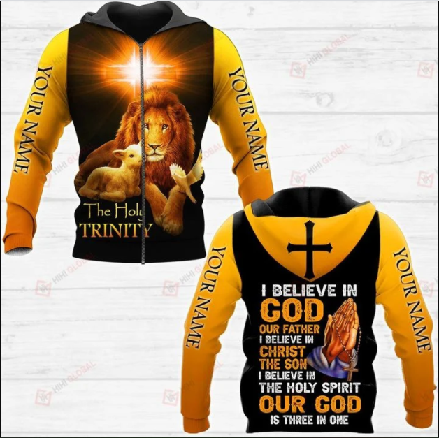 Jesus-I Believe In God Persionalized 3D All Over Printed Shirts