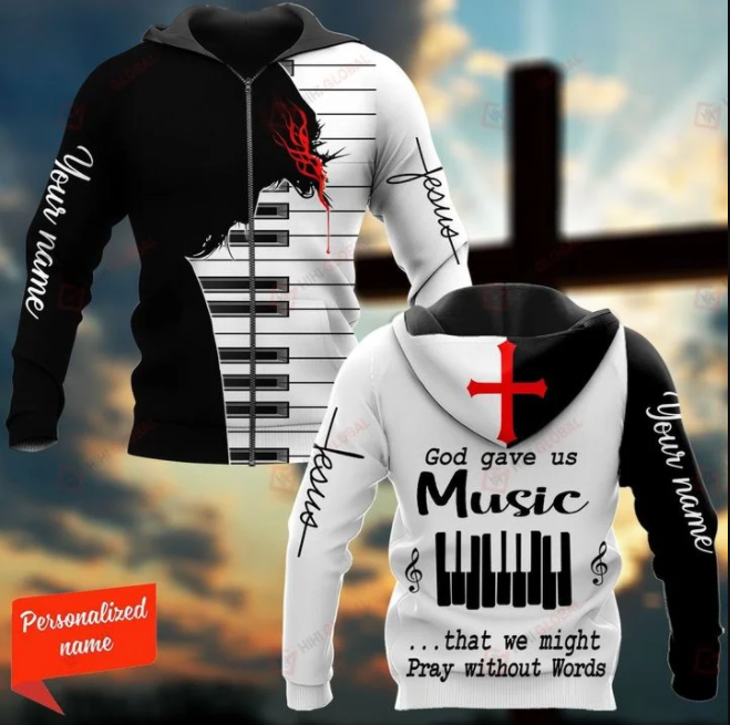 God Gave Us Music Personalized 3D All Over Printed Shirts