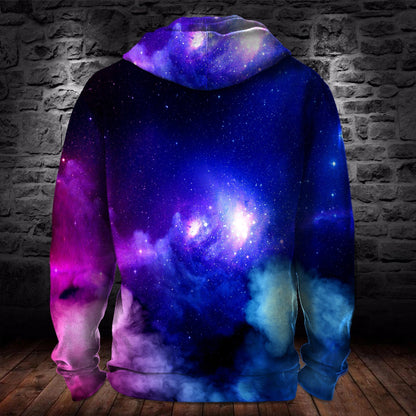 3D All Over Print blue and red wolf black wall brick background Hoodie-Apparel-HD09-Hoodie-S-Vibe Cosy™