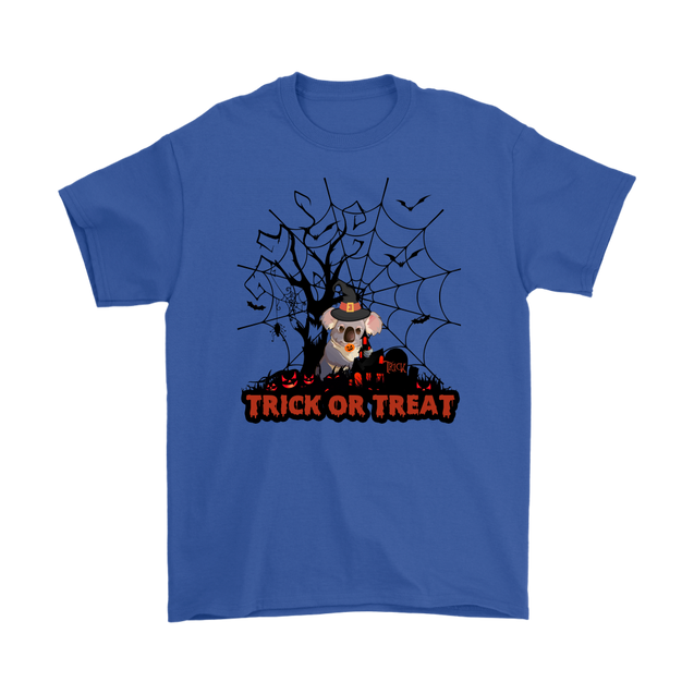 Australian Koala Trick or Treat Halloween T-Shirt 02 H9-T-SHIRTS-HP Arts-Gildan Mens T-Shirt-Royal Blue-S-Vibe Cosy™