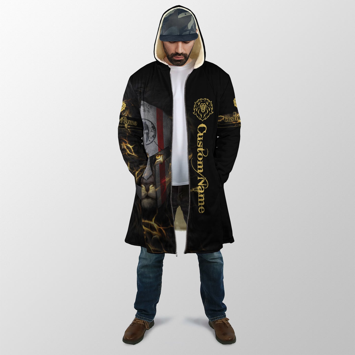 Custom Name Lion Warrior 3D All Over Printed Unisex Shirts