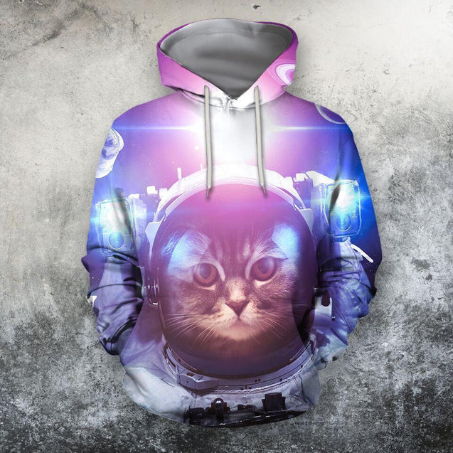 3D All Over Print AstroCat Men Hoodie-Apparel-RoosterArt-Hoodie-S-Vibe Cosy™
