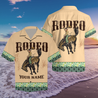 Personalized Name Rodeo Tropical Hawaii Shirt Cactus Pattern