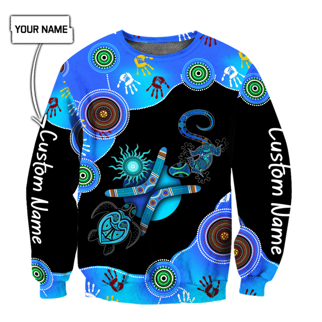 Custom name Aboriginal Naidoc Week 2021 Blue Turtle Lizard shirts