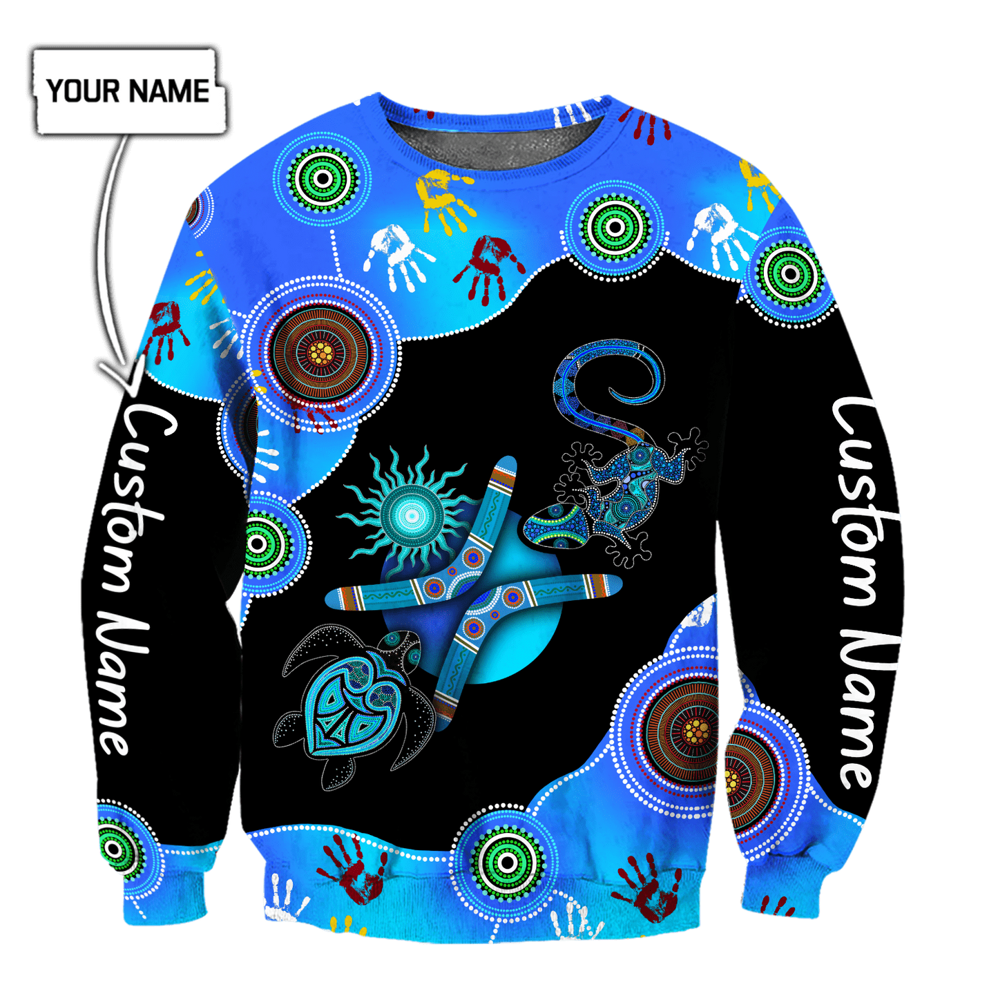 Custom name Aboriginal Naidoc Week 2021 Blue Turtle Lizard summer shirts