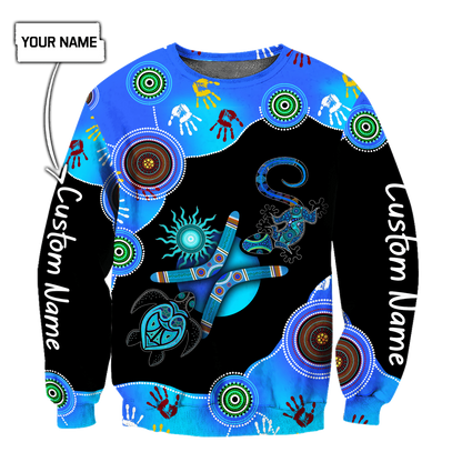 Custom name Aboriginal Naidoc Week 2021 Blue Turtle Lizard summer shirts
