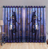 Anubis Face Blue Ancient Egyptian Mythology Culture Window Curtains