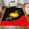 Aboriginal Flag Kangaroo Sunset Glow 3D Design Rug