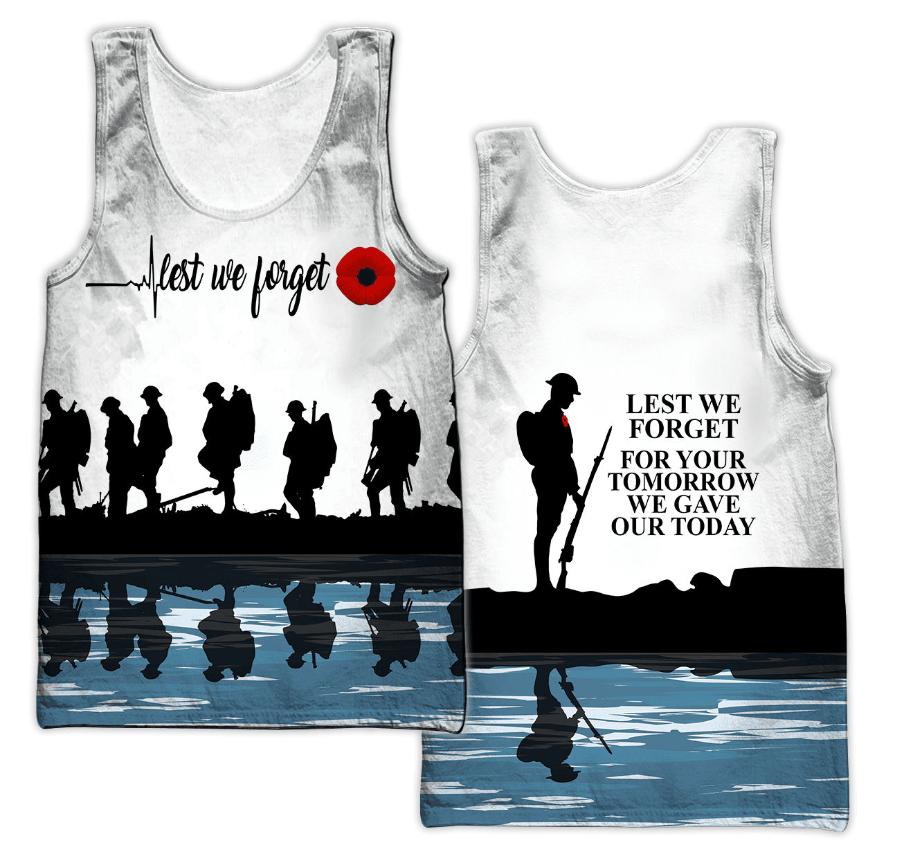 Custom name Lest we forget Anzac day Australia Flag 3D printed shirts