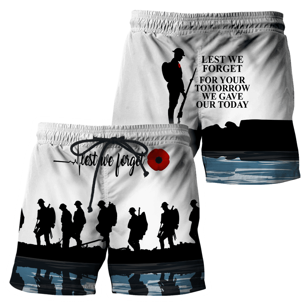 Custom name Lest we forget Anzac day Australia Flag 3D printed shirts