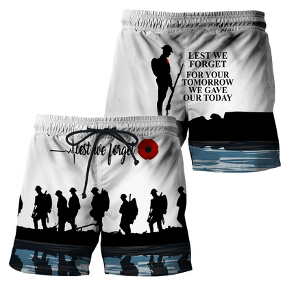 Custom name Lest we forget Anzac day Australia Flag 3D printed shirts