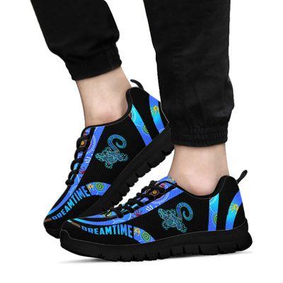 Aboriginal Blue Turtle Lizard Dreamtime Low Top Sneaker Shoes