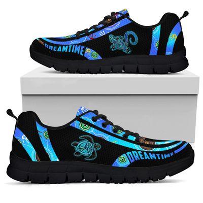 Aboriginal Blue Turtle Lizard Dreamtime Low Top Sneaker Shoes