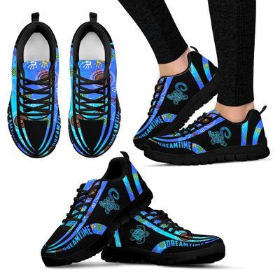 Aboriginal Blue Turtle Lizard Dreamtime Low Top Sneaker Shoes