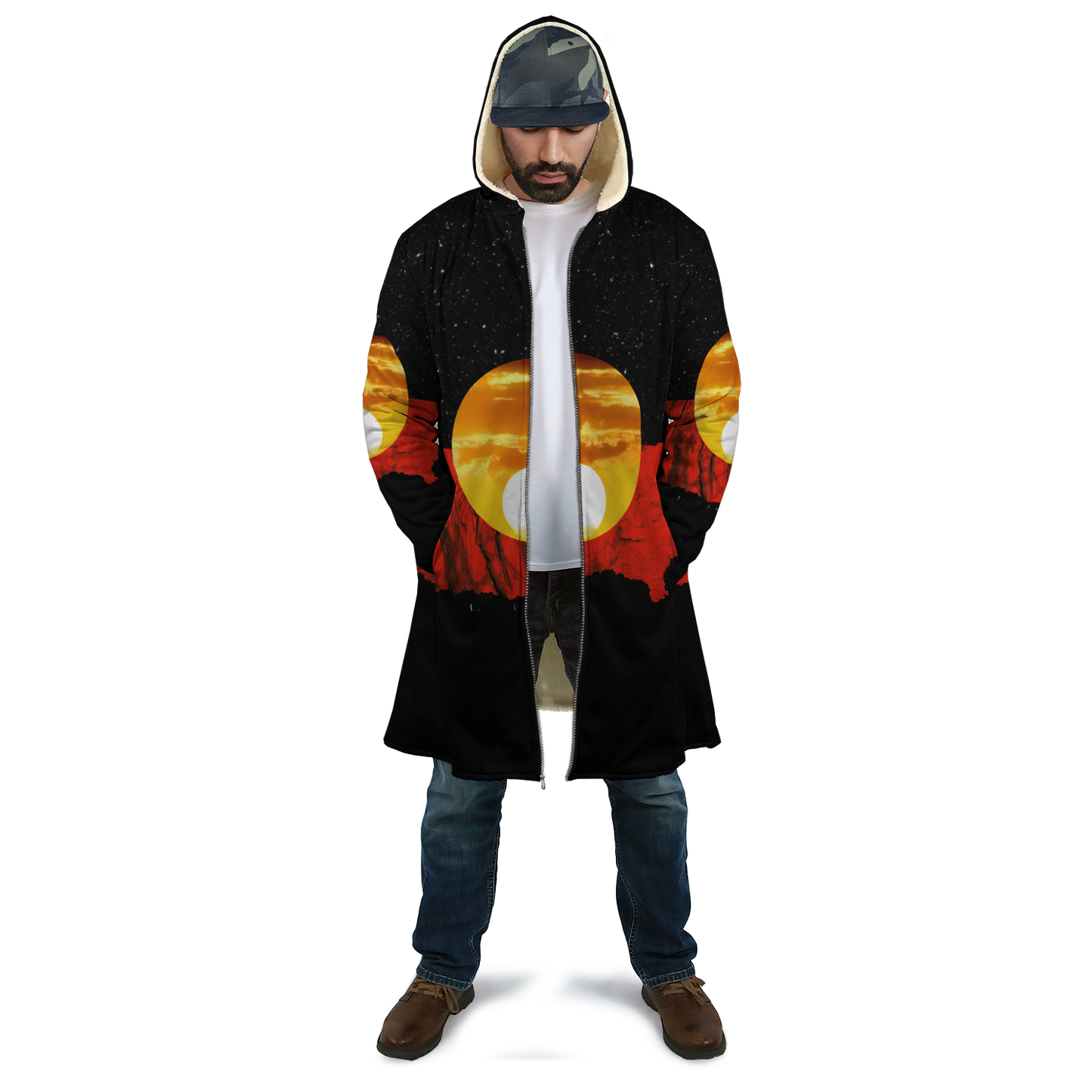 Australia Koori Kangaroo Aboriginal Flag™ Cloak For Men And Women