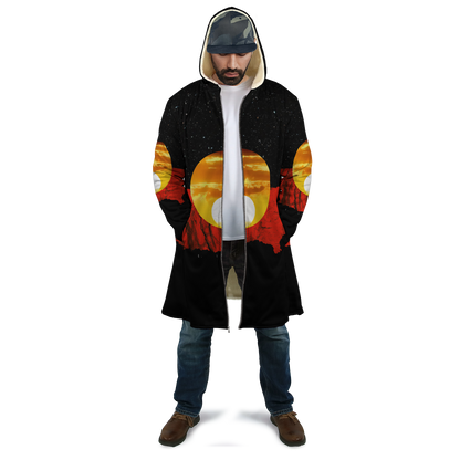 Australia Koori Kangaroo Aboriginal Flag™ Cloak For Men And Women