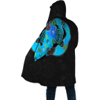 Aboriginal Art Blue Style Turtle Dreaming Paintings Cloak For Men And Women