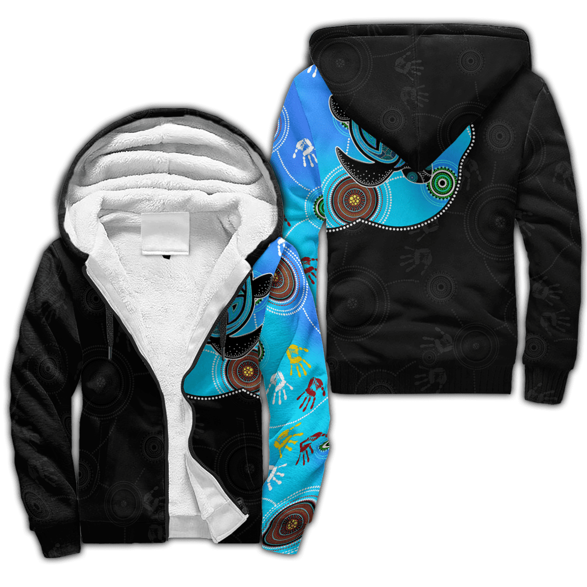 Aboriginal Art Blue Style Turtle Dreaming Paintings 3D design shirts
