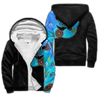 Aboriginal Art Blue Style Turtle Dreaming Fleece Zip-Up Hoodie