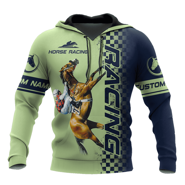 Personalized Name Horse Racing 3D All Over Printed Unisex Hoodie