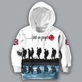 Lest we forget Anzac day UK 3D print shirts for Kids