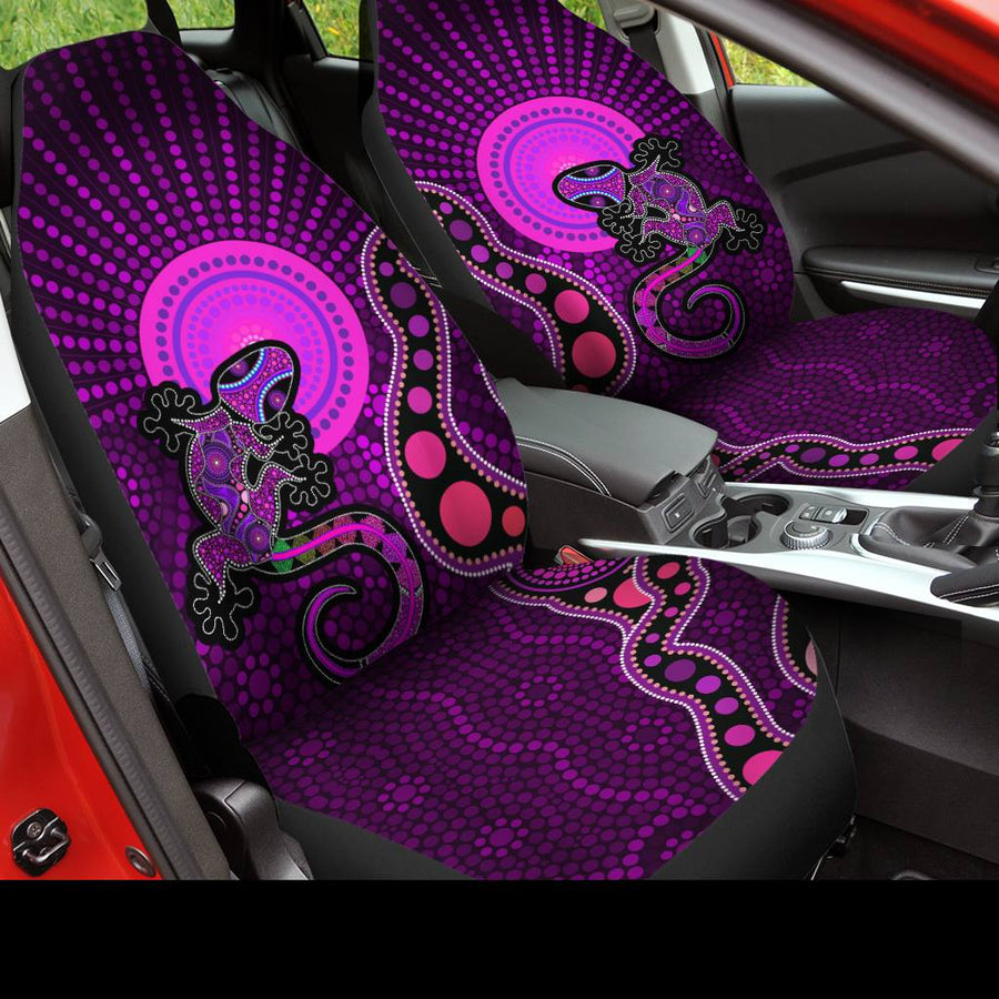 Aboriginal Purple The Lizard and The Sun car seat covers