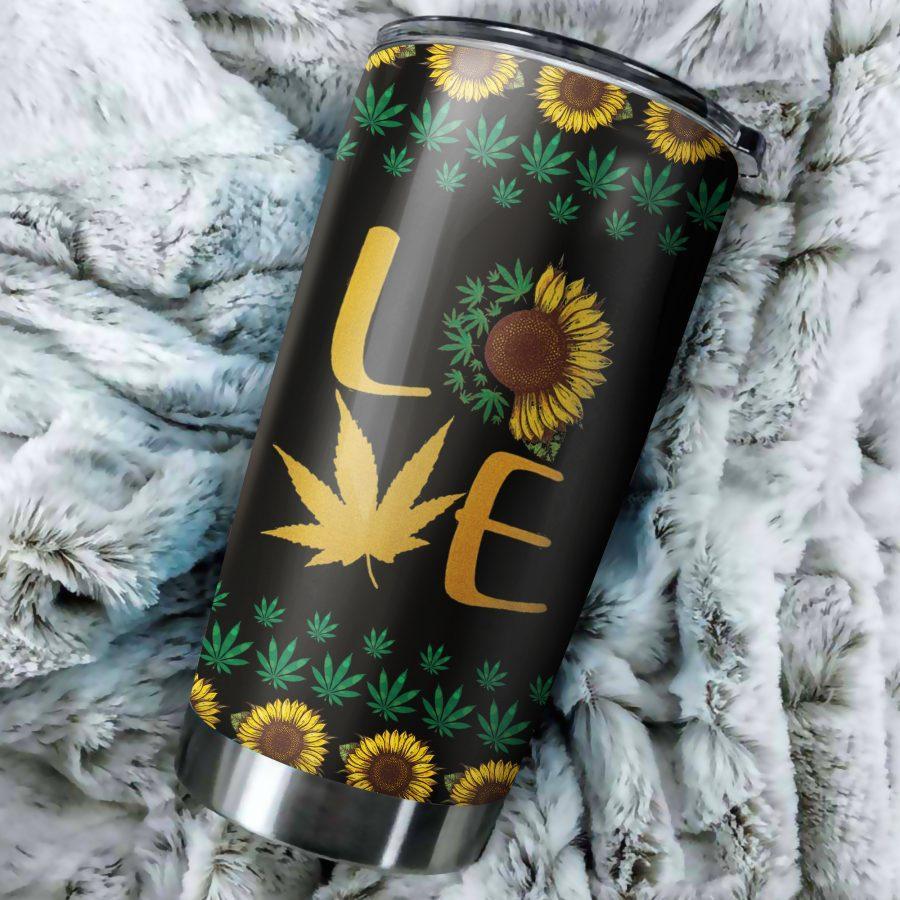 Sunflower and Pot Leaf Tumbler TA031916-TA-Vibe Cosy™