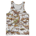 3D All Over Printed A Lot Of Dinosaurs Art Shirts and Shorts-3D All Over Printed Clothes-HP Arts-Tank Top-S-Vibe Cosy™