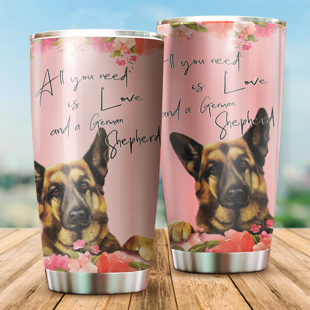 German Shepherd Pink Tumbler