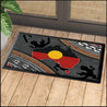 Aboriginal dots Zip pattern 3D printed Door Mat