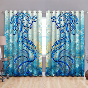 Be A Mermaid And Make Waves Window Curtains by SUN DQB07092013-Curtains-SUN-52'' x 63''-Vibe Cosy™