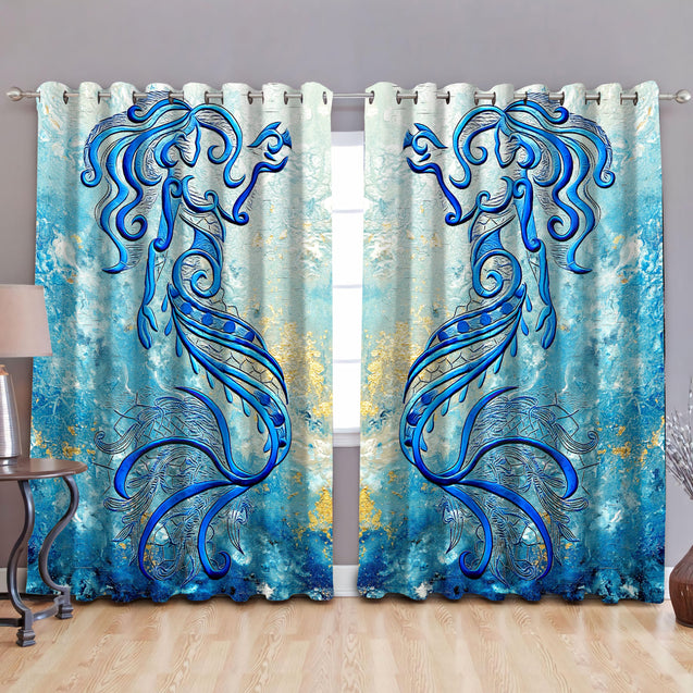 Be A Mermaid And Make Waves Window Curtains by SUN DQB07092013-Curtains-SUN-52'' x 63''-Vibe Cosy™