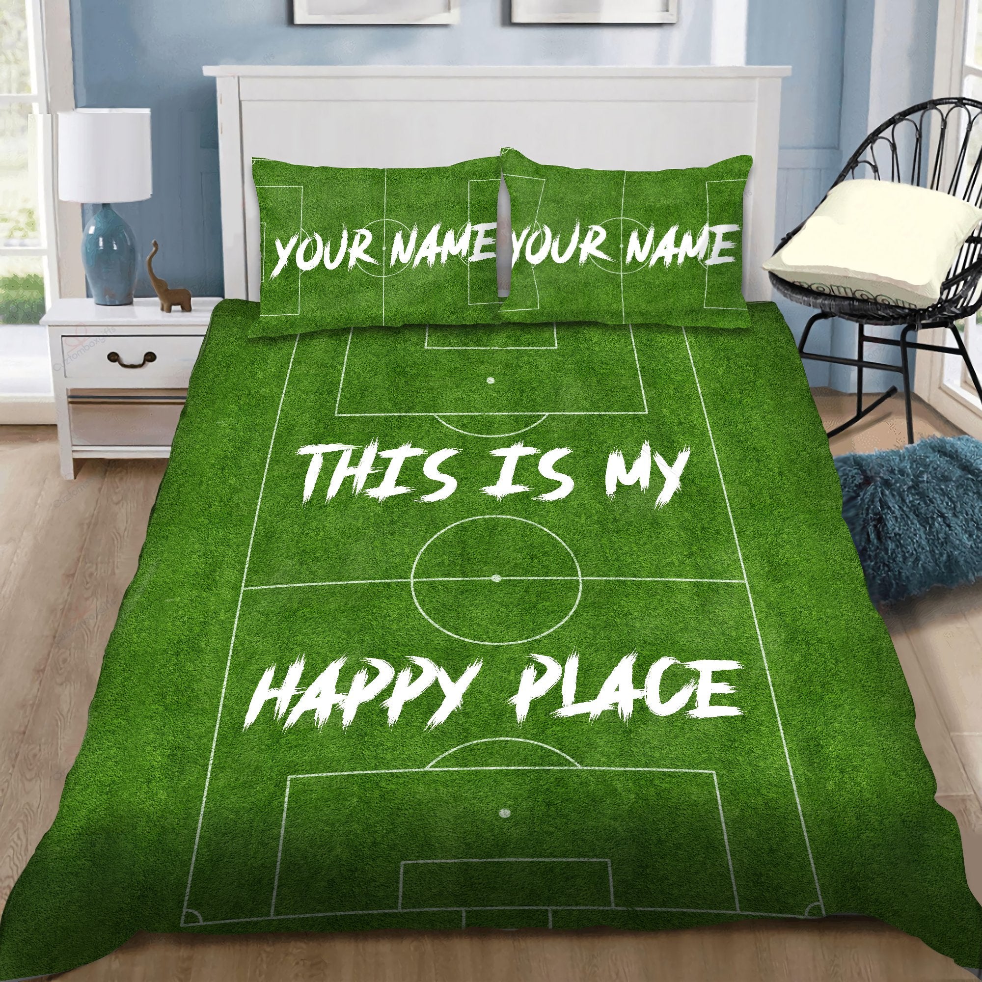 Soccer Love Custom Bedding Set with Your Name and Your Number DQB07102007-Quilt-SUN-King-Vibe Cosy™
