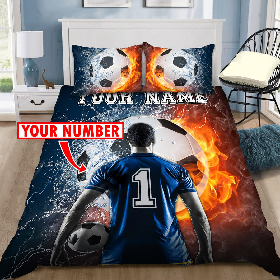 Soccer Love Custom Bedding Set with Your Name and Your Number DQB07102010-Quilt-SUN-King-Vibe Cosy™