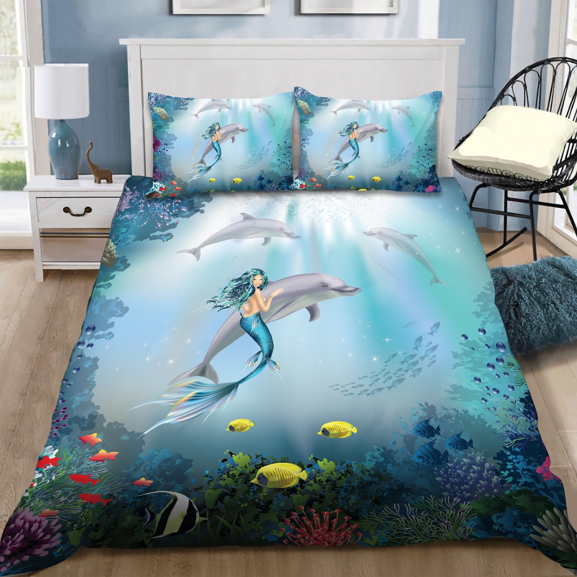 Be A Mermaid And Make Waves Bedding Set by SUN DQB07132002-Quilt-SUN-King-Vibe Cosy™