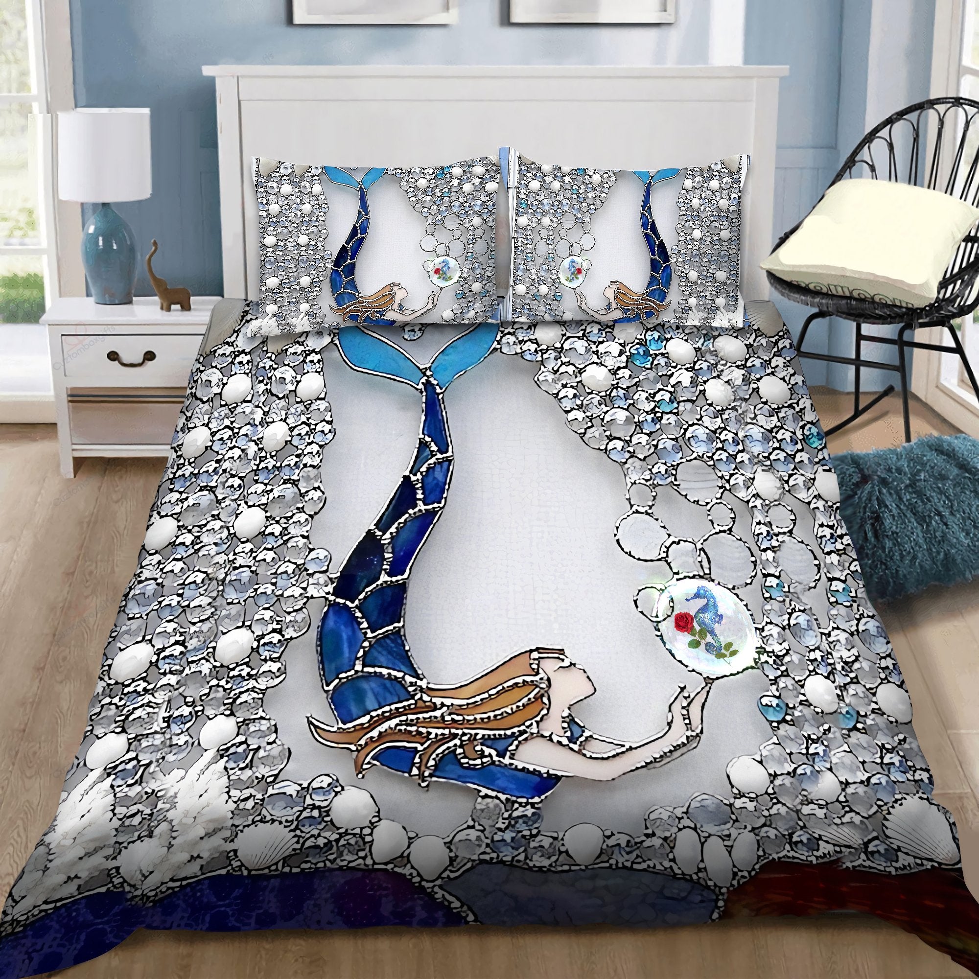 Be A Mermaid And Make Waves Bedding Set by SUN DQB07142005S-Quilt-SUN-King-Vibe Cosy™