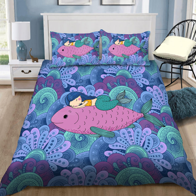 Be A Mermaid And Make Waves Bedding Set by SUN DQB07142011-Quilt-SUN-King-Vibe Cosy™