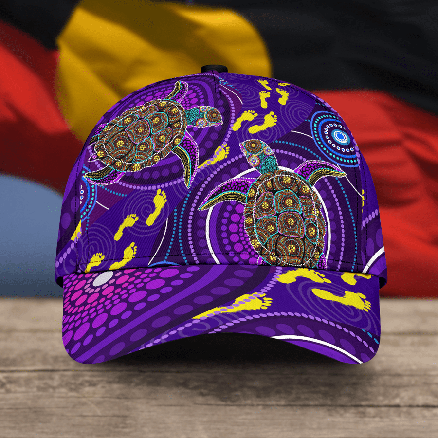 Aboriginal Purple Turtles Australia Indigenous Classc Cap