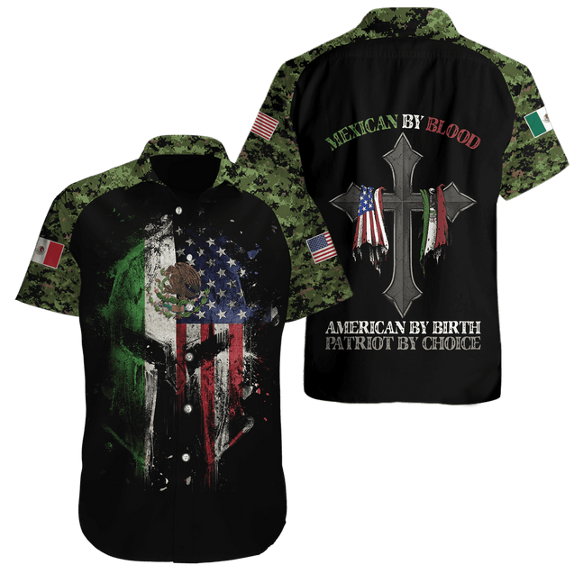 Mexican By Blood 3D All Over Printed Unisex Shirts