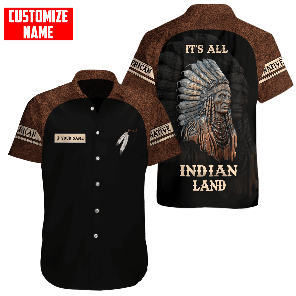 Customized name Native American 3D All Over Printed Unisex Shirts