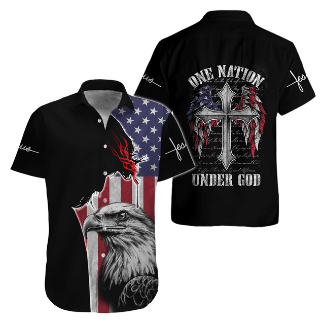 One Nation Under God 3D All Over Printed Unisex Shirts