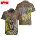 Custom name Anzac day The ode remembrance Soldier 3D printed shirts