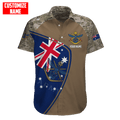 Custom name Anzac day Australia Army 3D printed shirts